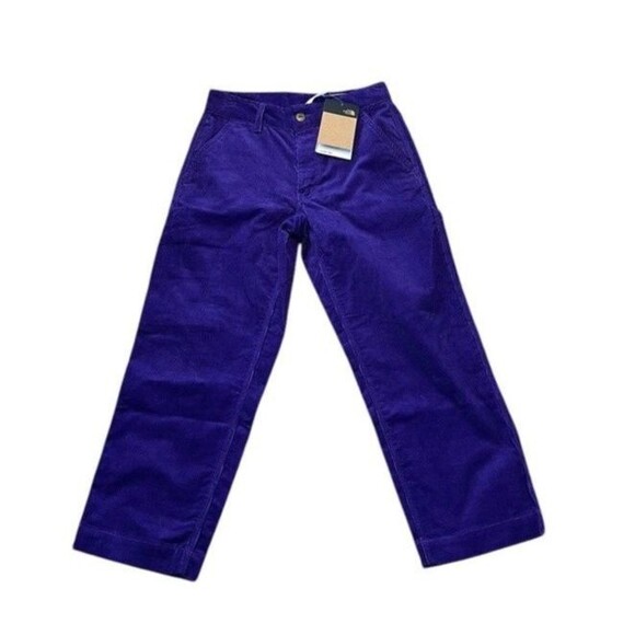 North Face Corduroy Pants Women's Size 0 Cropped Relaxed Fit Utility Carpenter - Picture 1 of 12